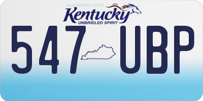 KY license plate 547UBP