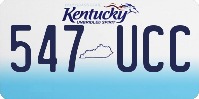 KY license plate 547UCC