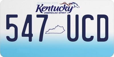 KY license plate 547UCD