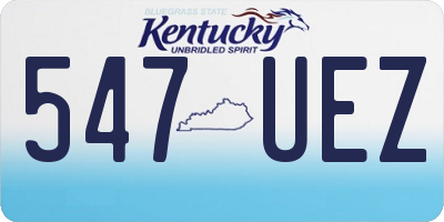KY license plate 547UEZ