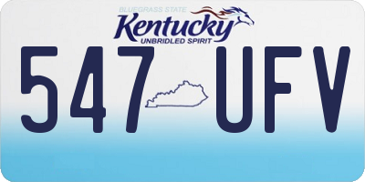 KY license plate 547UFV