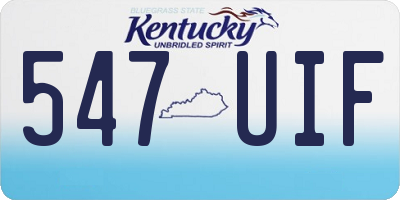 KY license plate 547UIF