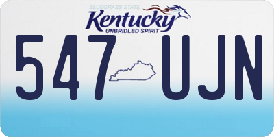 KY license plate 547UJN