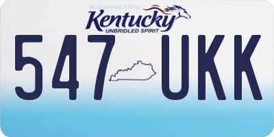 KY license plate 547UKK