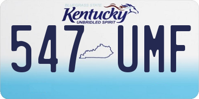 KY license plate 547UMF