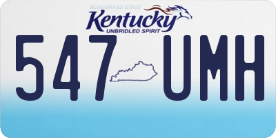 KY license plate 547UMH