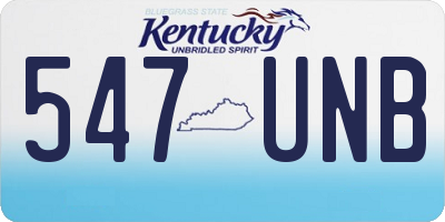 KY license plate 547UNB