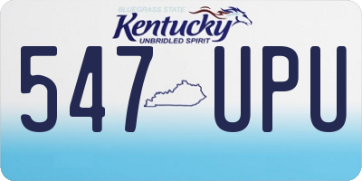 KY license plate 547UPU
