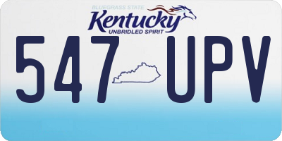 KY license plate 547UPV