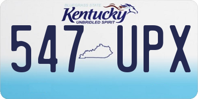 KY license plate 547UPX