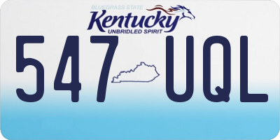 KY license plate 547UQL
