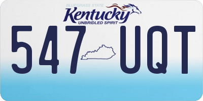 KY license plate 547UQT
