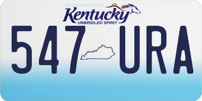 KY license plate 547URA