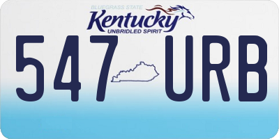 KY license plate 547URB