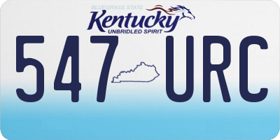 KY license plate 547URC