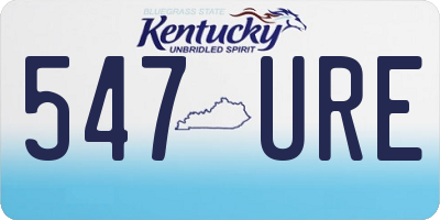 KY license plate 547URE