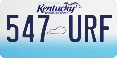 KY license plate 547URF