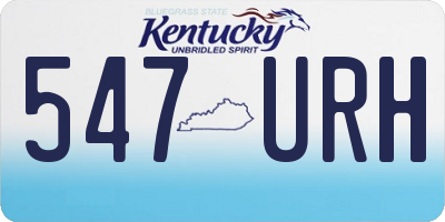 KY license plate 547URH