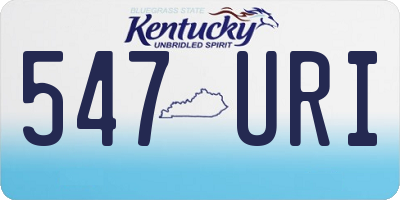 KY license plate 547URI