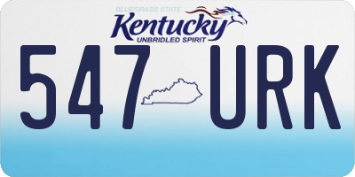 KY license plate 547URK