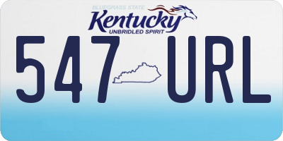KY license plate 547URL