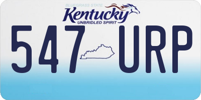 KY license plate 547URP