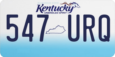 KY license plate 547URQ