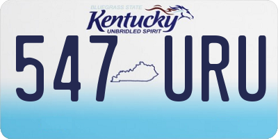KY license plate 547URU