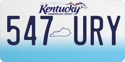 KY license plate 547URY