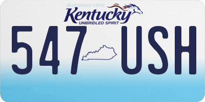 KY license plate 547USH