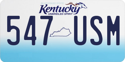 KY license plate 547USM