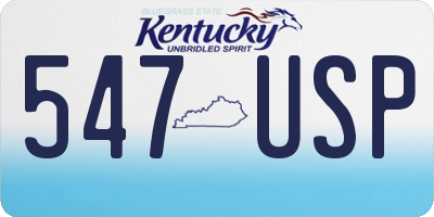 KY license plate 547USP