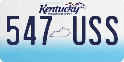 KY license plate 547USS