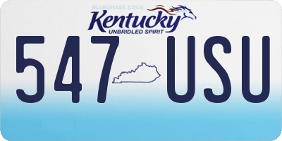 KY license plate 547USU