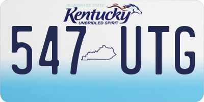 KY license plate 547UTG