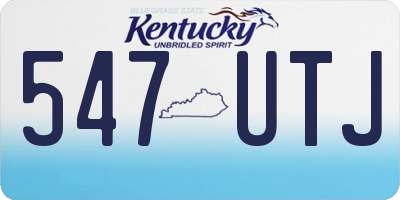 KY license plate 547UTJ