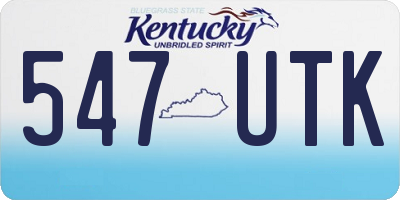 KY license plate 547UTK