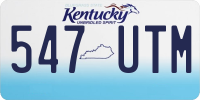 KY license plate 547UTM