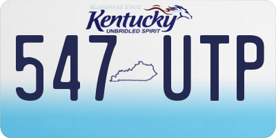 KY license plate 547UTP
