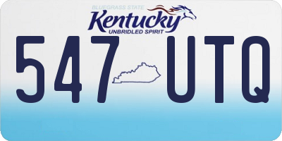 KY license plate 547UTQ