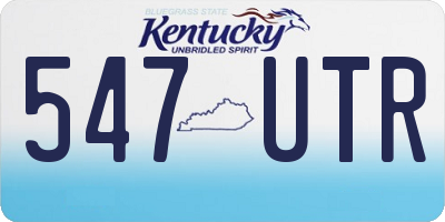 KY license plate 547UTR