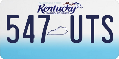 KY license plate 547UTS
