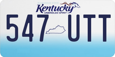 KY license plate 547UTT