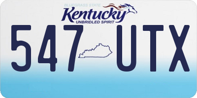 KY license plate 547UTX