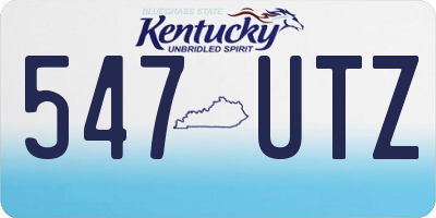 KY license plate 547UTZ