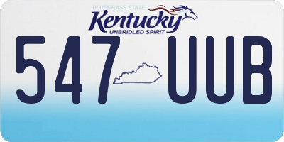 KY license plate 547UUB