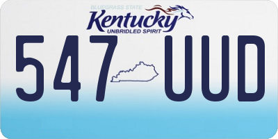KY license plate 547UUD