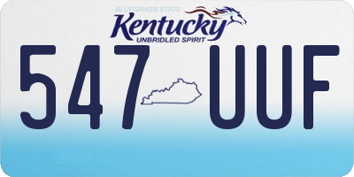 KY license plate 547UUF