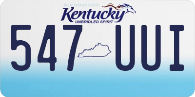KY license plate 547UUI