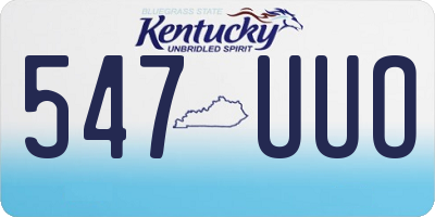 KY license plate 547UUO